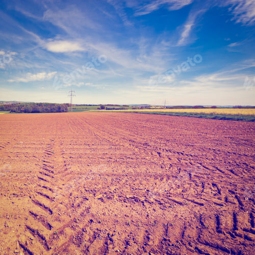 Preview: High-Voltage Power Line Passes Through The Fields Of Lucerne, Germany, Instagram Effect