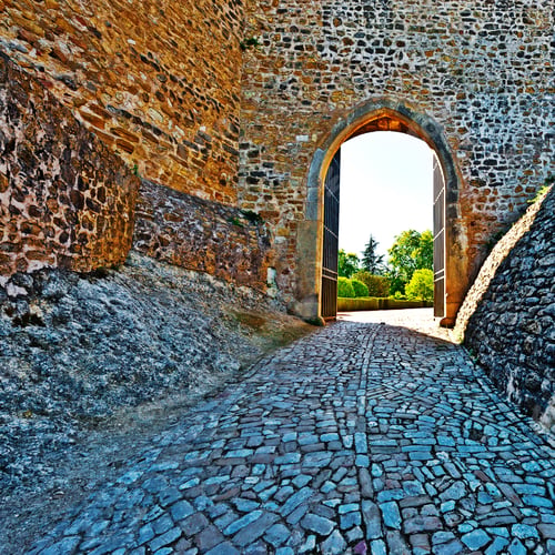 Preview: Gate Of The Templar Castle In The Portugal City Of Tomar