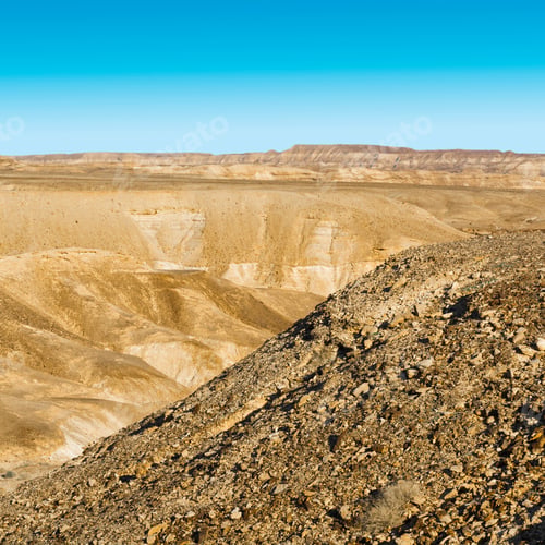 Preview: Rocky Hills Of The Negev Desert In Israel. Breathtaking Landscape Of The Rock Formations In The