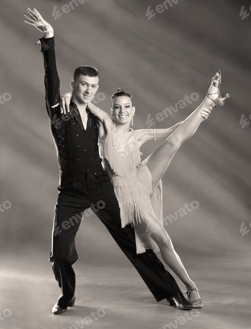 Preview: Beautiful Couple In The Active Ballroom Dance