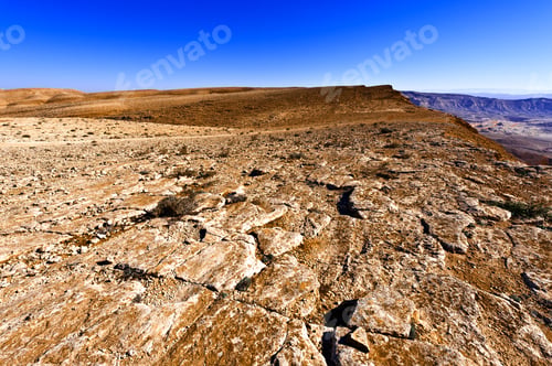 Preview: Rocky Hills Of The Negev Desert In Israel. Breathtaking Landscape Of The Desert Rock Formations In