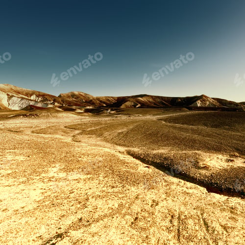 Preview: Desert On The West Bank Of The Jordan River, Vintage Style Toned Picture