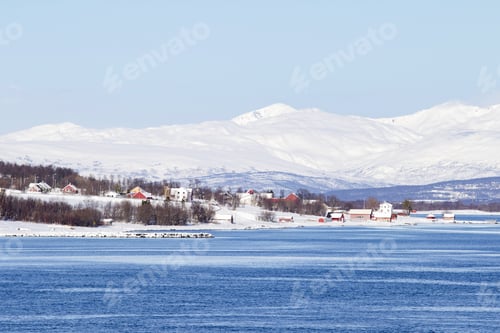 Preview: Winter Landscape Of The Norwegain Sea Near Tromso North Of Norway