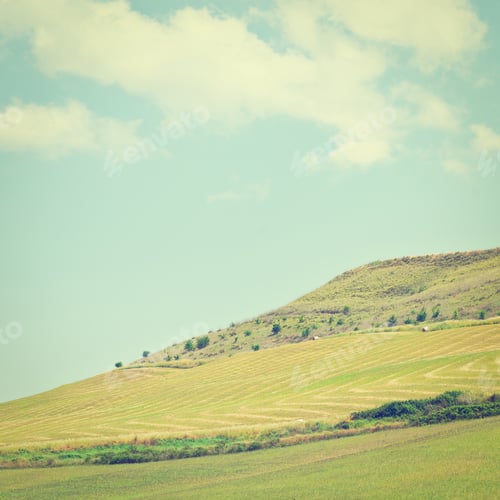 Preview: Rocky Hills Of The Negev Desert In Israel At Sunset, Retro Effect