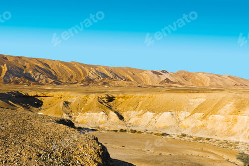Preview: Rocky Hills Of The Negev Desert In Israel. Breathtaking Landscape Of The Rock Formations In The