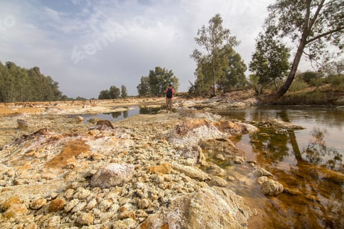 Preview: Roman Bridge And Rio Tinto In Niebla Village Huelva Province Andalusia Spain