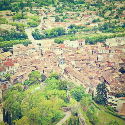 Preview: Bird'S Eye View On The Roofs Of The City Of Crest, Instagram Effect