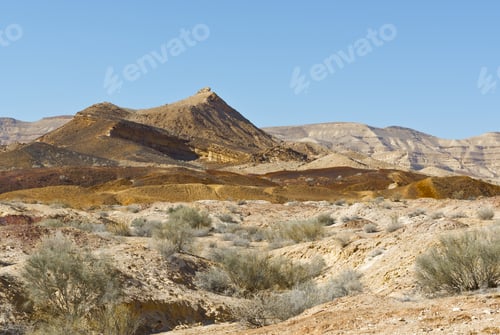 Preview: Rocky Hills Of The Negev Desert In Israel. Breathtaking Landscape Of The Desert Rock Formations In