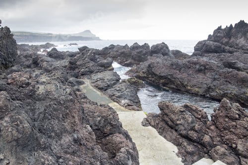 Preview: Atlantic Coast In Biscoitos Terceira Island Azores Portugal