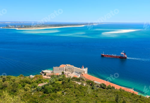 Preview: Summer Sea Coast Landscape. Top View From Nature Park Arrabida In Setubal, Portugal.