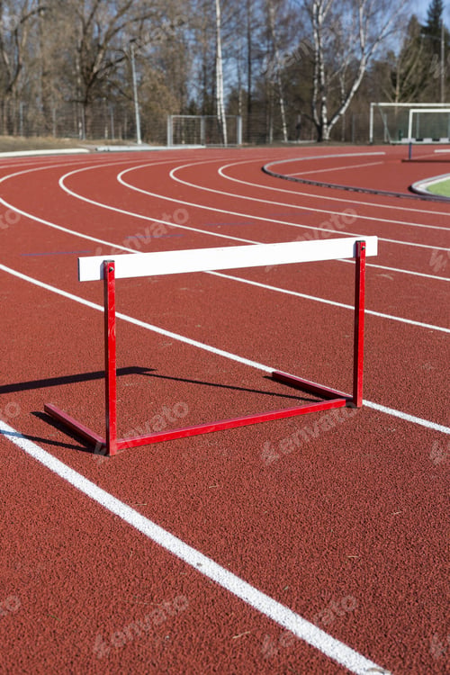 Preview: Training Hurdles In The Track. The Track Is Recently Renewed.