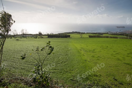 Preview: Green Landscape In Sao Miguel Island Azores Portugal