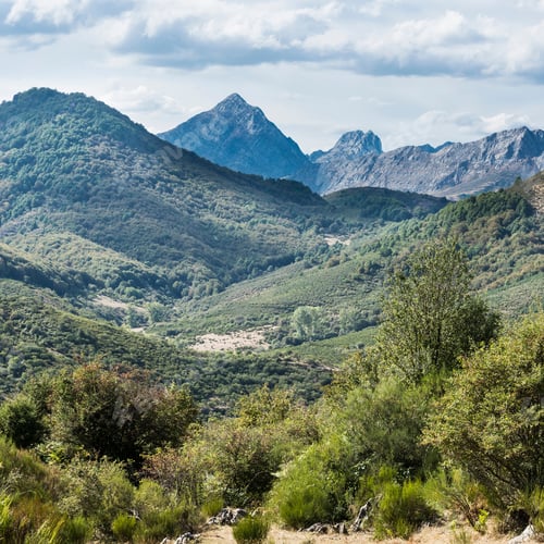 Preview: Beautiful Landscape In Spain With Dramatic View Of Cantabrian Mountains