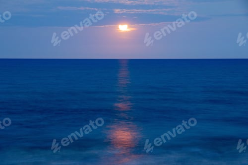Preview: Moon In Guardamar Del Segura Beach Alicante Spain