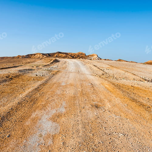 Preview: Rocky Hills Of The Negev Desert In Israel. Wind Carved Rock Formations In The Southern Israel