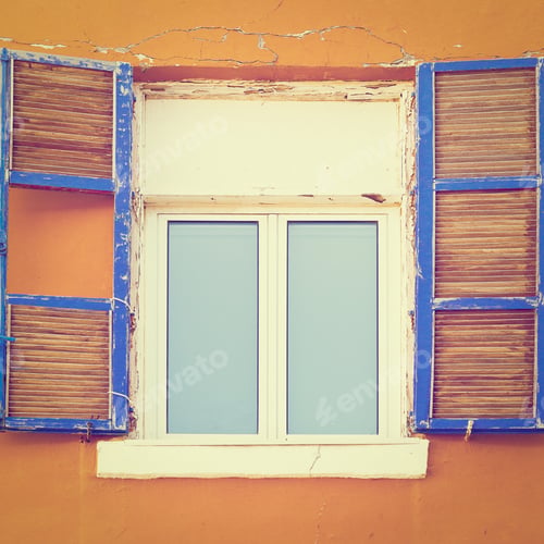 Preview: Facade Of Old Building Before Reconstruction In Tel Aviv, Instagram Effect