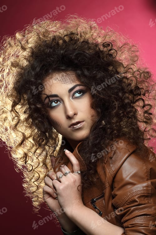 Preview: Portrait Of A Beautiful Girl With Art Make-Up
