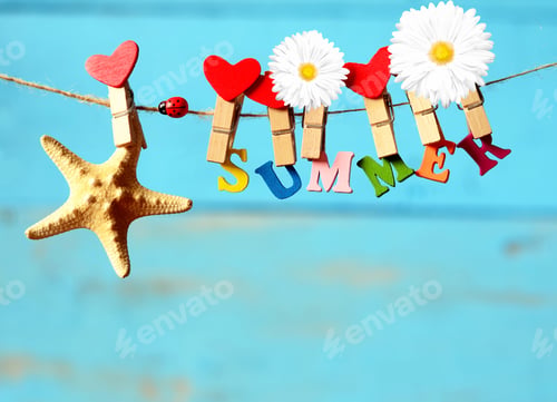 Preview: Summer Concept. Letters Summer.