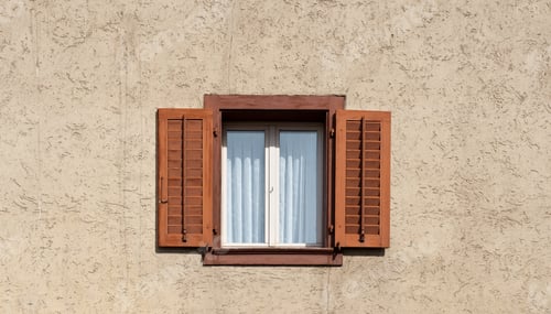 Preview: Simple Window With White Curtain, Switzerland