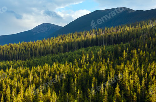 Preview: Summer Syvulja Mountain View From Ihrovets Mountain Slope, Gorgany, Ukraine.