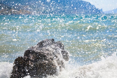 Preview: Sea Surf Wave Closeup Break On Stone (Crimea, Ukraine)