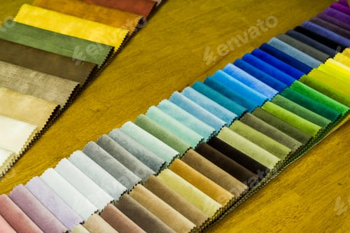 Preview: Examples Of Upholstery Fabric For Furniture On The Table