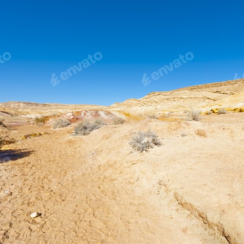 Preview: Rocky Hills Of The Negev Desert In Israel. Breathtaking Landscape Of The Desert Rock Formations In