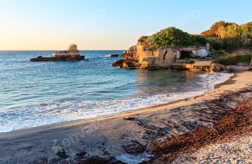 Preview: Beach Torre Sant'Andrea And Islet Scoglio The Tafaluro, Otranto Region, Salento Adriatic Sea Coast