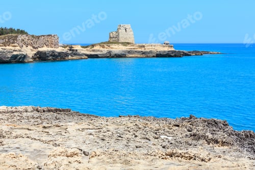 Preview: Ancient Small Caves On Picturesque Adriatic Sea Coast Archaeological Area Of Â??Â??Roca Vecchia