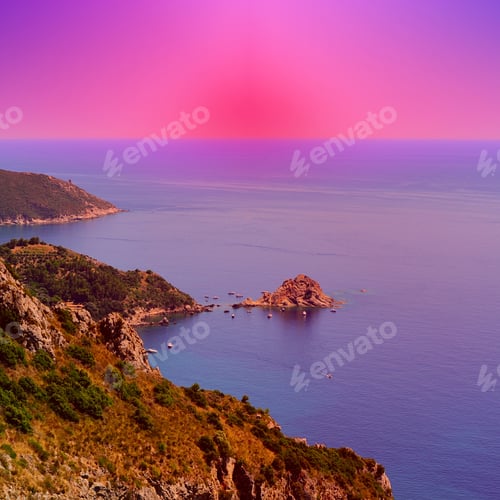 Preview: Italian Seascape At Sunset