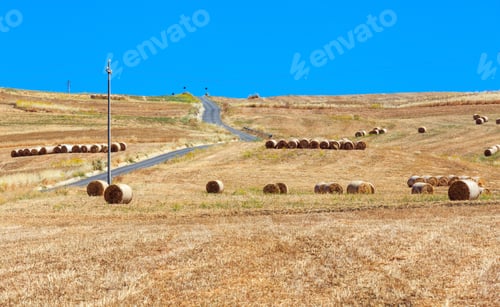 Preview: Beautiful Landscape Of Sicily Summer Countryside In Italy.