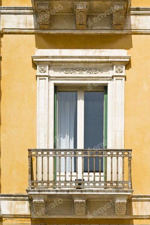 Preview: Italian Window In Sicilian City Of Ragusa
