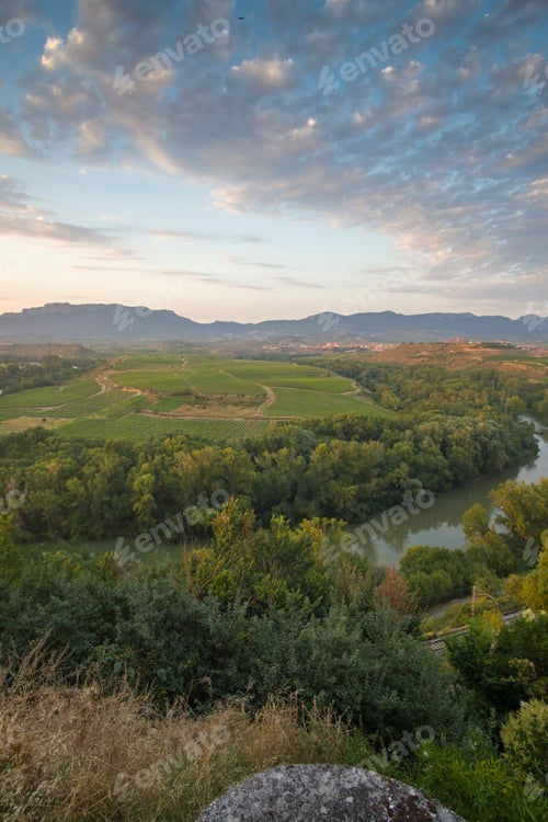Preview: Briones La Rioja Spain On July, 20, 2020: Is Part Of The Most Beautiful Villages In Spain, Sunset