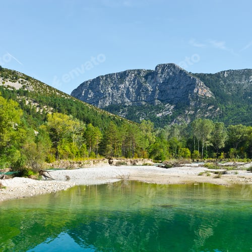 Preview: River At The Bottom Of Canyon In The French Alps