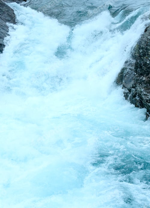 Preview: Summer Mountain River Waterfalls View (Ottafossen, Norge )