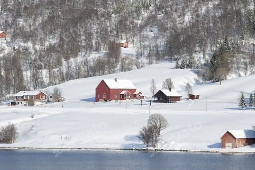 Preview: Winter Landscape Of The Norwegain Sea Near Tromso North Of Norway