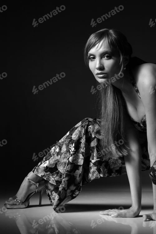 Preview: Portrait Of Young Girl In Erotic Dancing