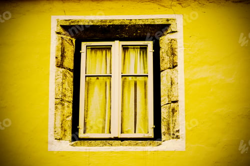 Preview: Typical Windows Of A House In A Small Town In Austria. Home In The Austrian City Of Gmunden In A