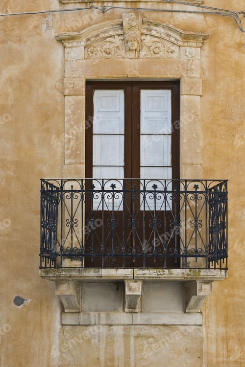 Preview: Italian Window In Sicilian City Of Ragusa