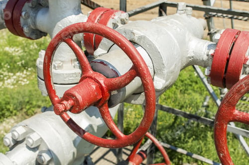 Preview: Red Valve On The Gas Pipe Tower