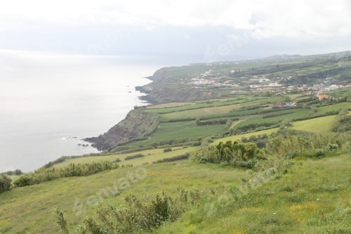Preview: Panorama From Mirador Do Camino Novo Lookout In Sao Miguel Island Azores Portugal
