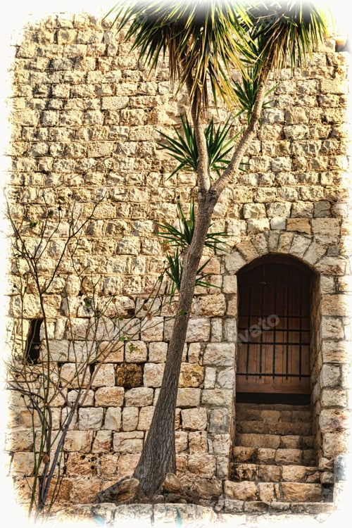 Preview: Remnants Of Crusader Castle In Israel. The Yehiam Fortress, National Park Of Israel. Vintage Style