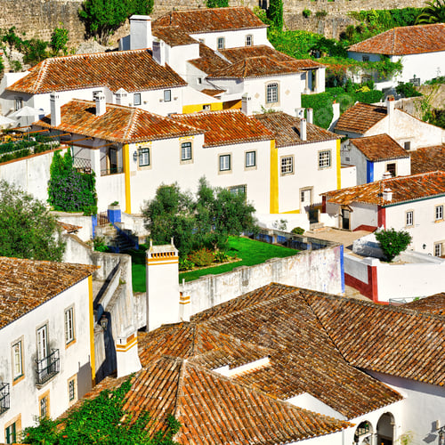 Preview: View To Historic Center City Of Obidos In Portugal