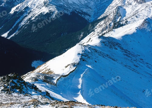 Preview: Winter Mountain Landscape. The Kasprowy Wierch In The Western Tatras (Poland).