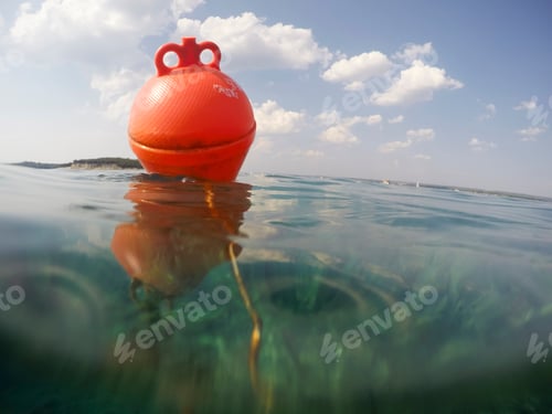 Preview: Orange Buoy Brijuni Adriatic Sea In Croatia Istria Peninsula