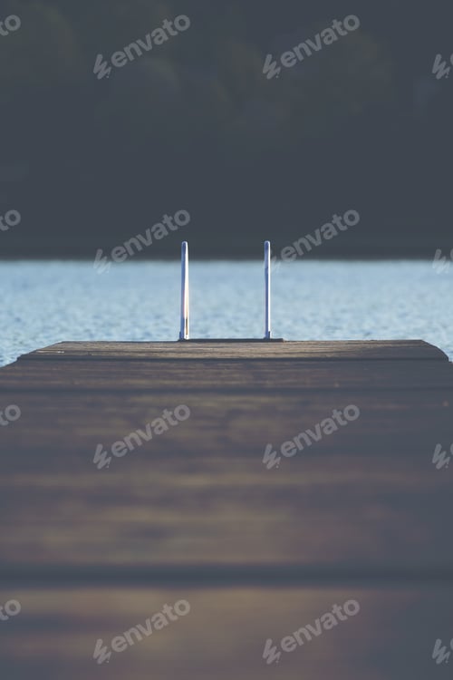 Preview: Empty Pier. Image Has A Vintage Effect Applied.