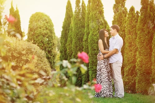 Preview: Couple Hugging In A Park - Soft Warm Colors