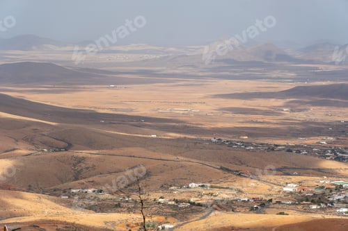 Preview: Fuerteventura Landscape From Morro Velosa Outlook In The Mountain Canary Islands Spain