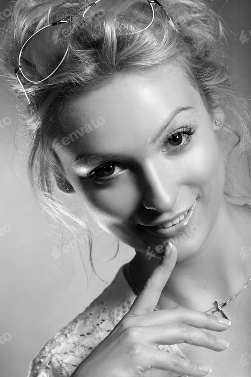 Preview: Portrait Of A Young Girl With Blue Eyes