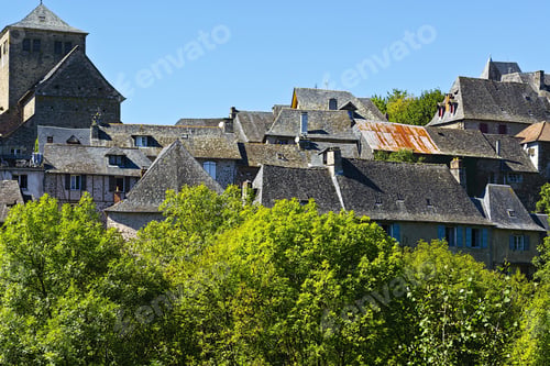 Preview: Black Tiles Of Roof In The French Town